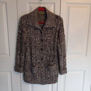Knit sweater jacket, sz L